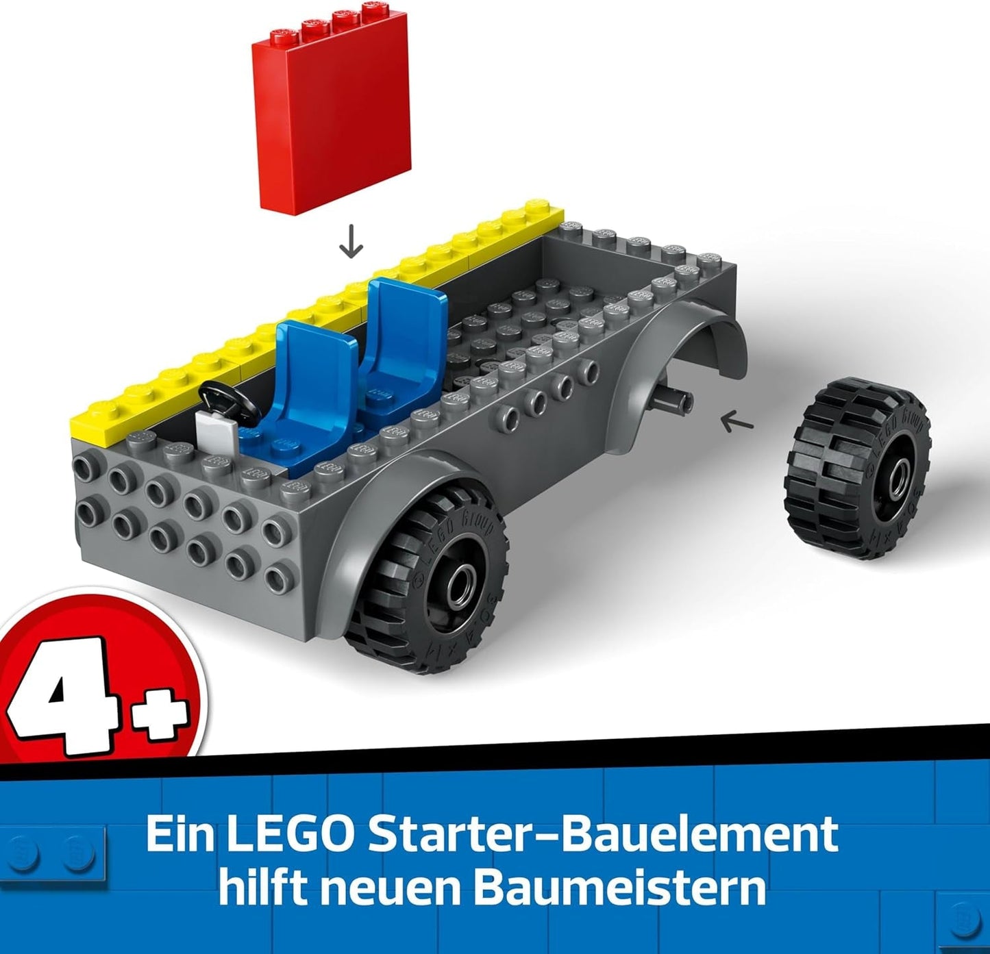 LEGO City Fire Ladder Truck - Camion de pompiers jouet avec 2 figurines de pompiers pour garçons et filles à partir de 4 ans - jouet éducatif - cadeau pour les enfants d'âge préscolaire 60463 Jeux de construction Besuche den LEGO-Store