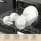 MALACASA Service de table pour 4 personnes en porcelaine tendre, service de table 16 pièces rond blanc avec bord doré, ensemble combiné de 4 assiettes plates, 4 assiettes à dessert, 4 assiettes Suma et 4 bols à céréales Série NORI