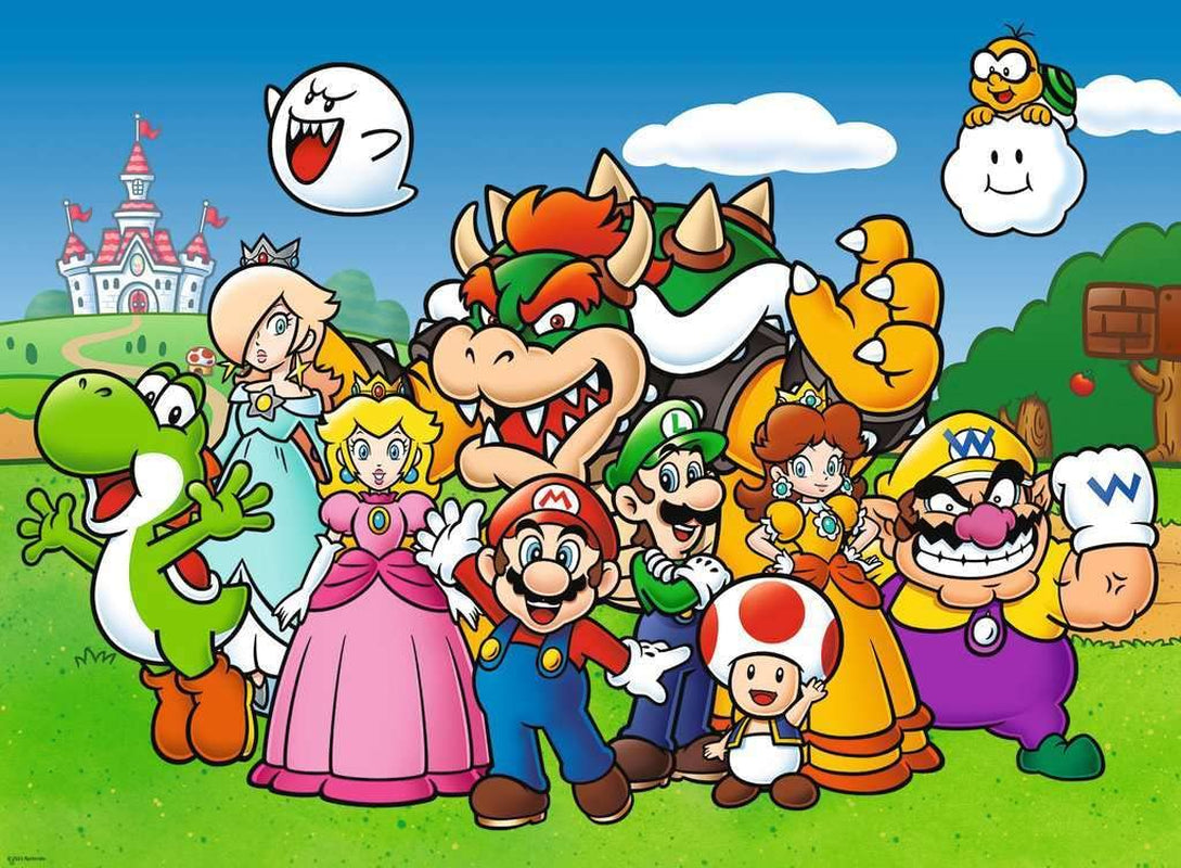 Puzzle pour enfants 100 pièces XXL - Nintendo Super Mario Fun Puzzle Naty Shop