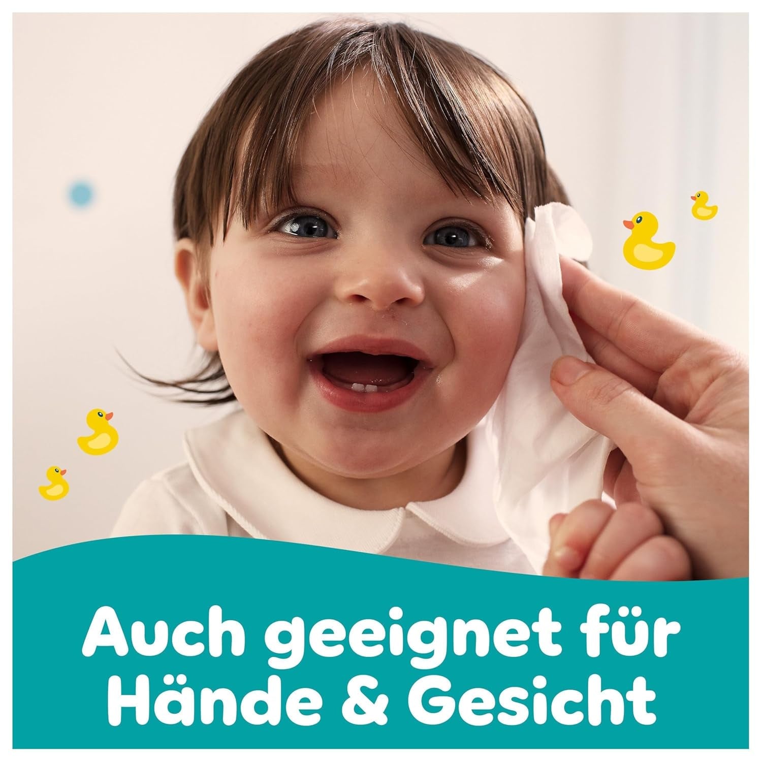 Lingettes humides Pampers Fresh Clean, 15 paquets de 80 lingettes, 1 200 lingettes au total, parfum léger, convient également aux mains et au visage