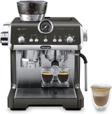 De'Longhi La Specialista Arte EC9155.MB Machine à expresso porte-filtre avec moulin, 8 niveaux de mouture, pression 15 bars, 3 niveaux de température, mousseur à lait, 1550 W, réservoir 1,7 L, acier inoxydable/noir, kit barista inclus
