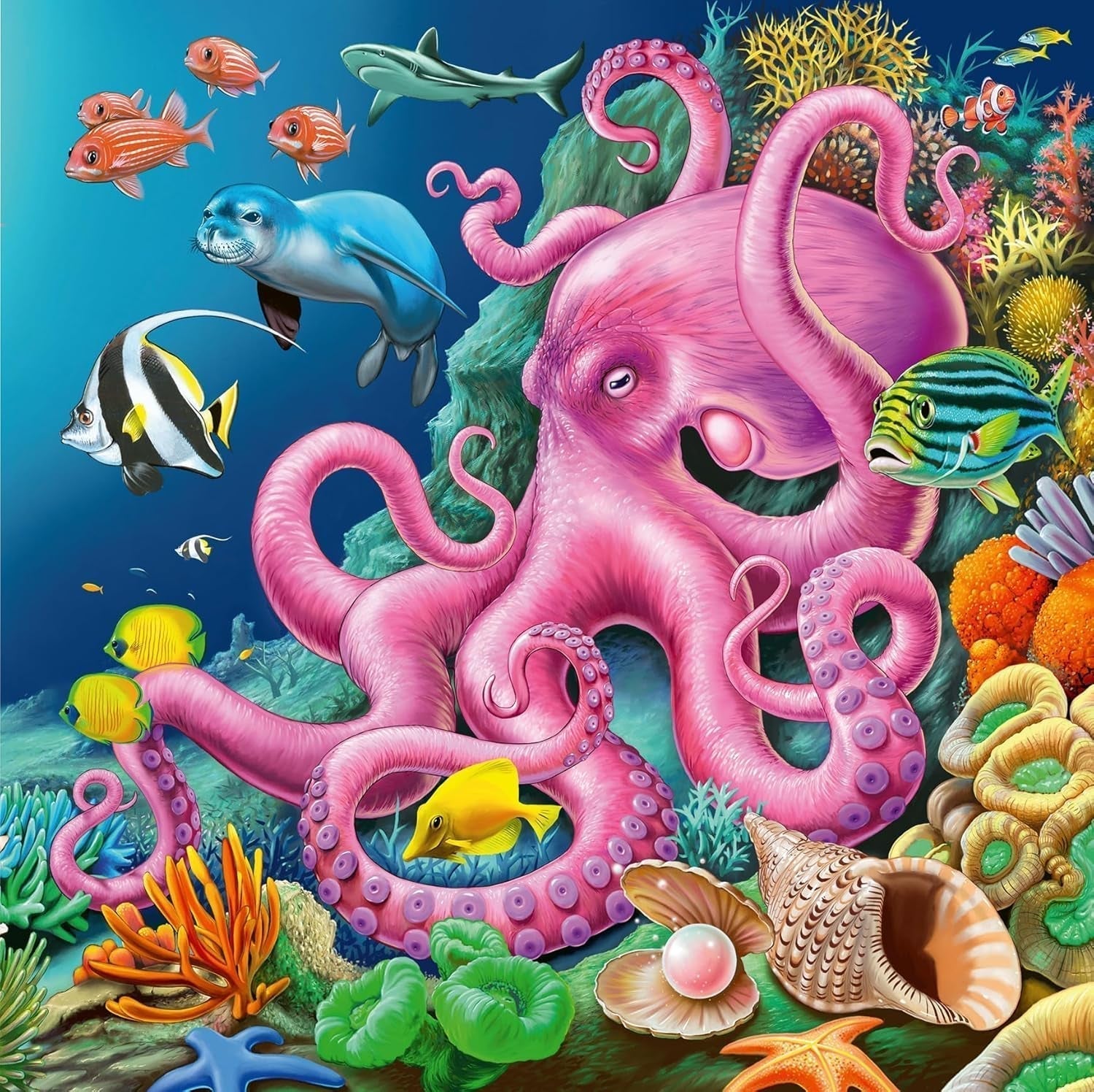 Puzzle Ravensburger pour enfants - 12000859 Monde sous-marin enchanteur - Puzzle 3X49 pièces pour les enfants à partir de 5 ans Puzzle Naty Shop