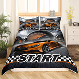 Jungen Cartoon Car Literie 135X200,Kinder Bau Fahrzeuge Tröster Abdeckung Für Kind Kleinkind Teens,Dinosaurier Bettbezug,Traktor Maschinerie Bagger Bettdecke Abdeckung,Lkw Autos Bedtuffen Naty Shop Multi 2 155*220+80*80*1