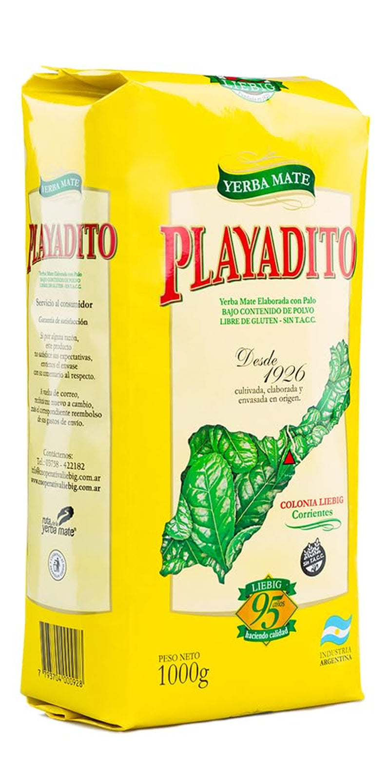 Thé Yerba Mate 1 kg - paquet de 3 - antioxydant, énergisant, contient des minéraux et de la vitamine B - d'Argentine