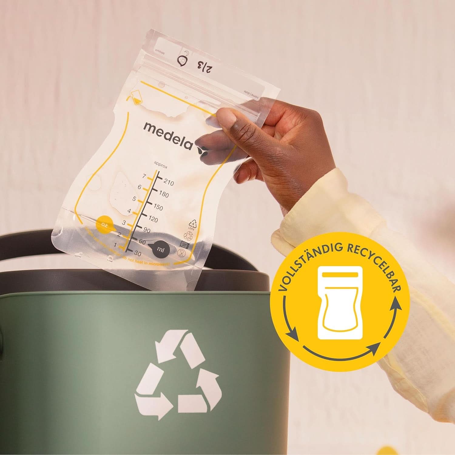 Medela Easy Pour Muttermilchbeutel Zum Einfachen Ausgießen, 100 Stück, 210 Ml, Auslaufsichere Einweg-Muttermilchbeutel Mit Überlaufschutz, Stillhelfer Accessoires Aliments pour bébés et allaitement Naty Shop