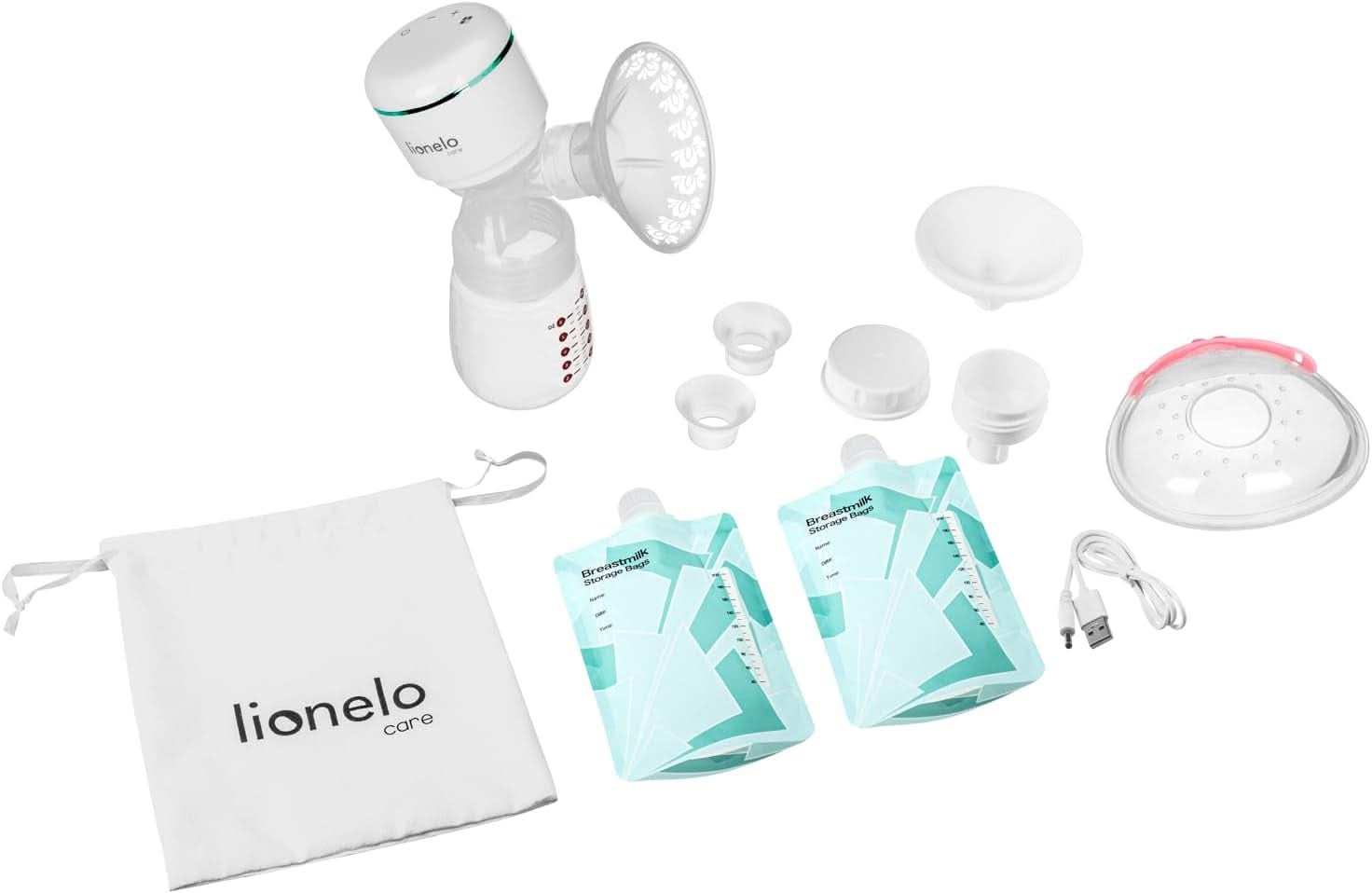 LIONELO Tire-lait maternel électrique LIONELO Fidi plus 180 ml, tire-lait portable à économie d'énergie, 9 niveaux de massage, durée de fonctionnement 150 min Accessoires Alimentation et Allaitement Bebe Naty Shop