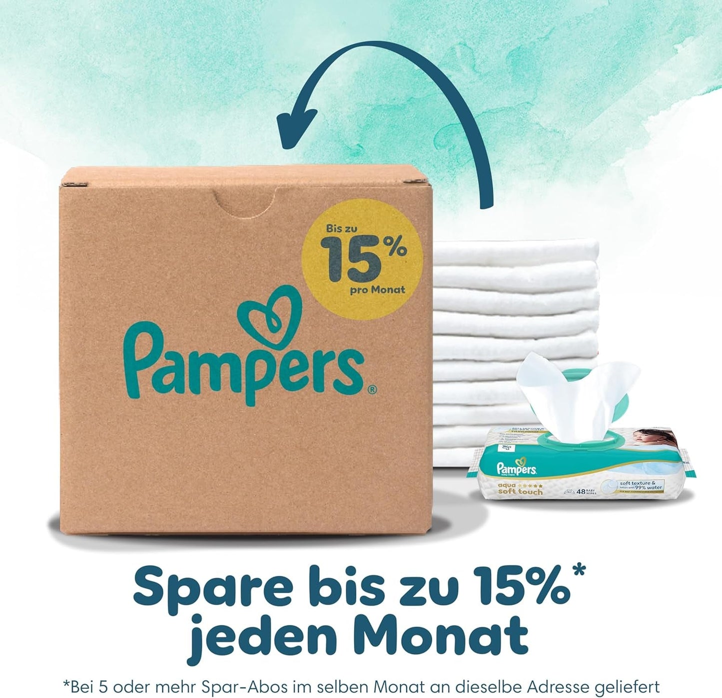 Couches Pampers Harmony taille 2, 204 couches, 4kg-8kg, protection douce de la peau avec protection 100% Pampers