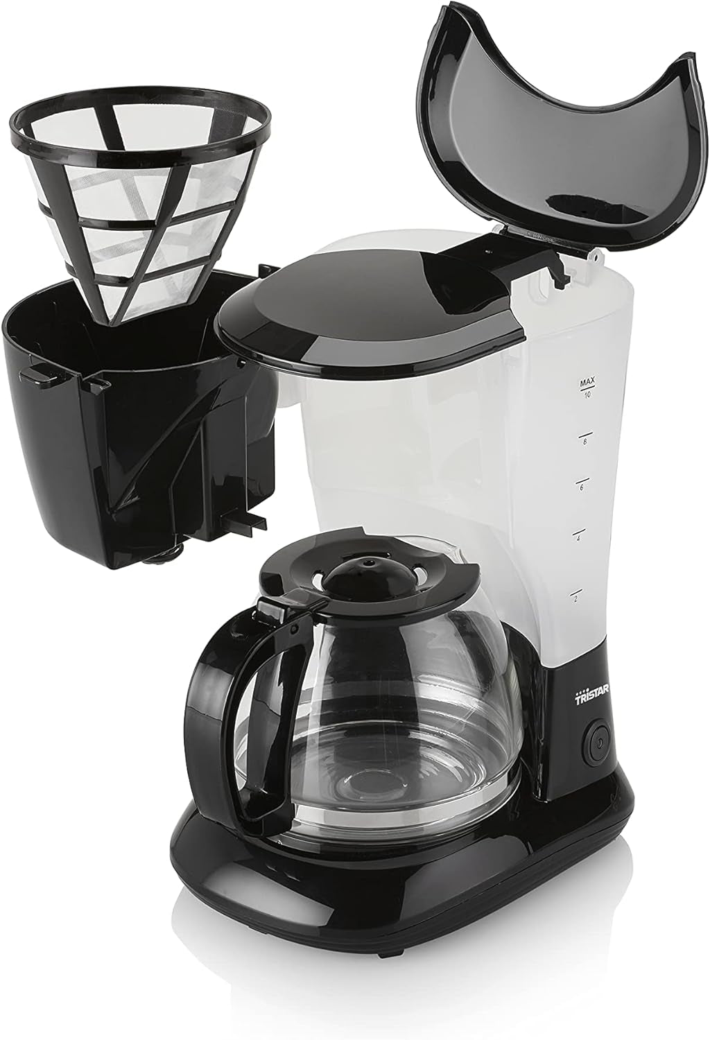 Cafetière Tristar 1,25 L – Pour 10 à 12 tasses, convient également pour le camping, CM-1245, Noir