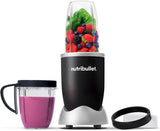 Nutribullet Original, mixeur électrique, mélangeur à smoothie, mixeur à smoothie, machine à smoothie, 600 W, simple et rapide dans l'alimentation, compact, léger pour les repas, NB603DG Kitchen Naty Shop Schwarz Verpackung mit Zubehör
