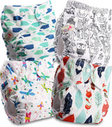 Littles and Bloomz FLP2-0406 Couche réutilisable à clip standard, 4 couches