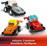 LEGO DUPLO Town F1 Team Race Cars With Racers, jouet de construction pour toute la famille, expérience de jeu imaginative, cadeau d'anniversaire pour les tout-petits, garçons et filles à partir de 2 ans 10445 Jeux de construction Besuche den LEGO-Store
