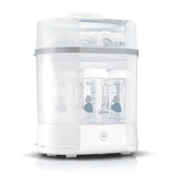 Chicco Stérilisateur modulaire avec fonction de séchage, stérilisateur pour biberons, anneau de dentition et tétine avec arrêt automatique, passe au micro-ondes, convient pour stériliser jusqu'à 6 biberons de 330 ml