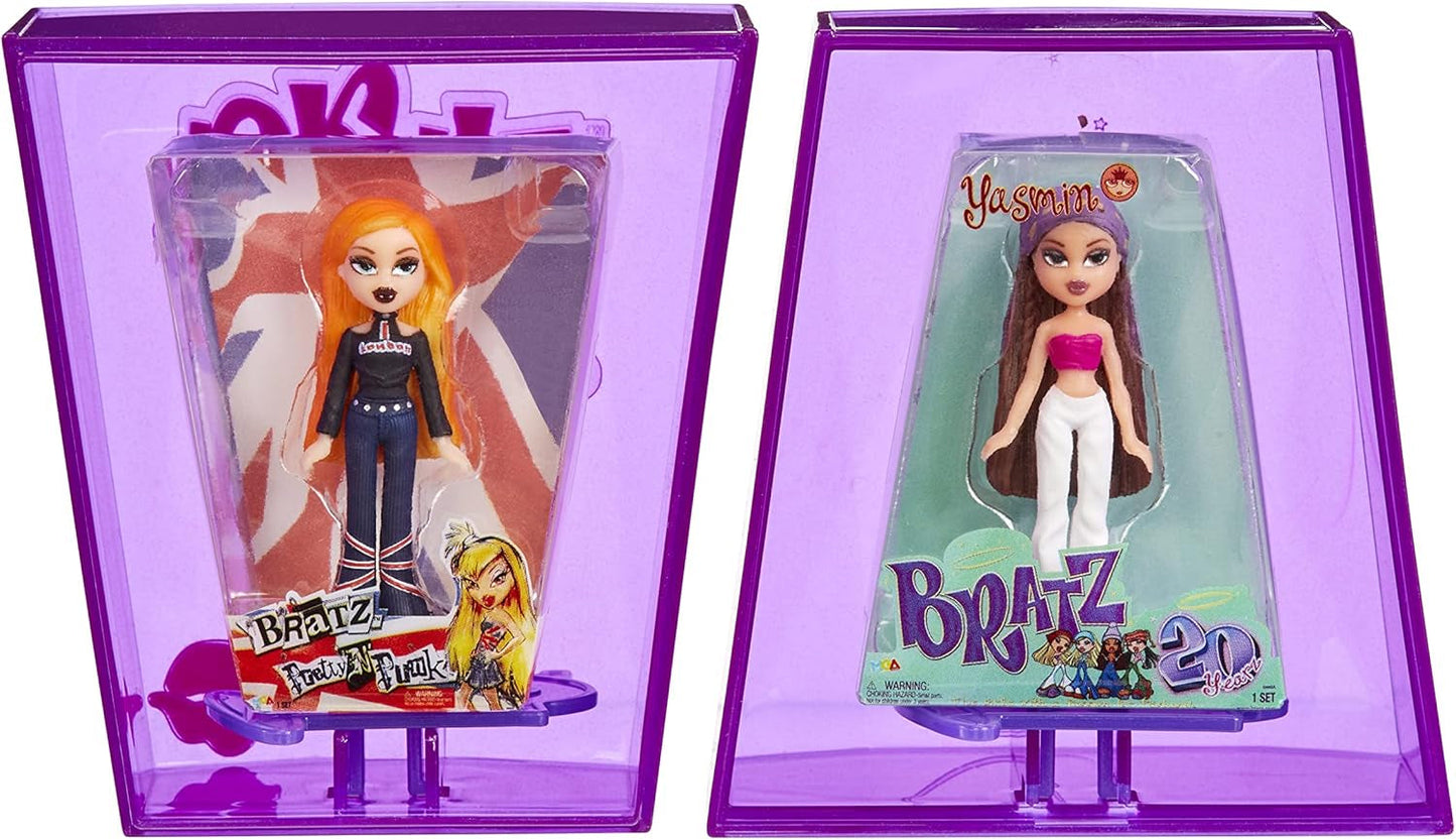 Poupées Bratz Miniverse MGA's Y2K Nostalgia Flashback Minis en édition limitée – PACK SURPRISE – 2 mini poupées Bratz et vitrine – Excellent cadeau pour les enfants et les collectionneurs de 6 ans et plus