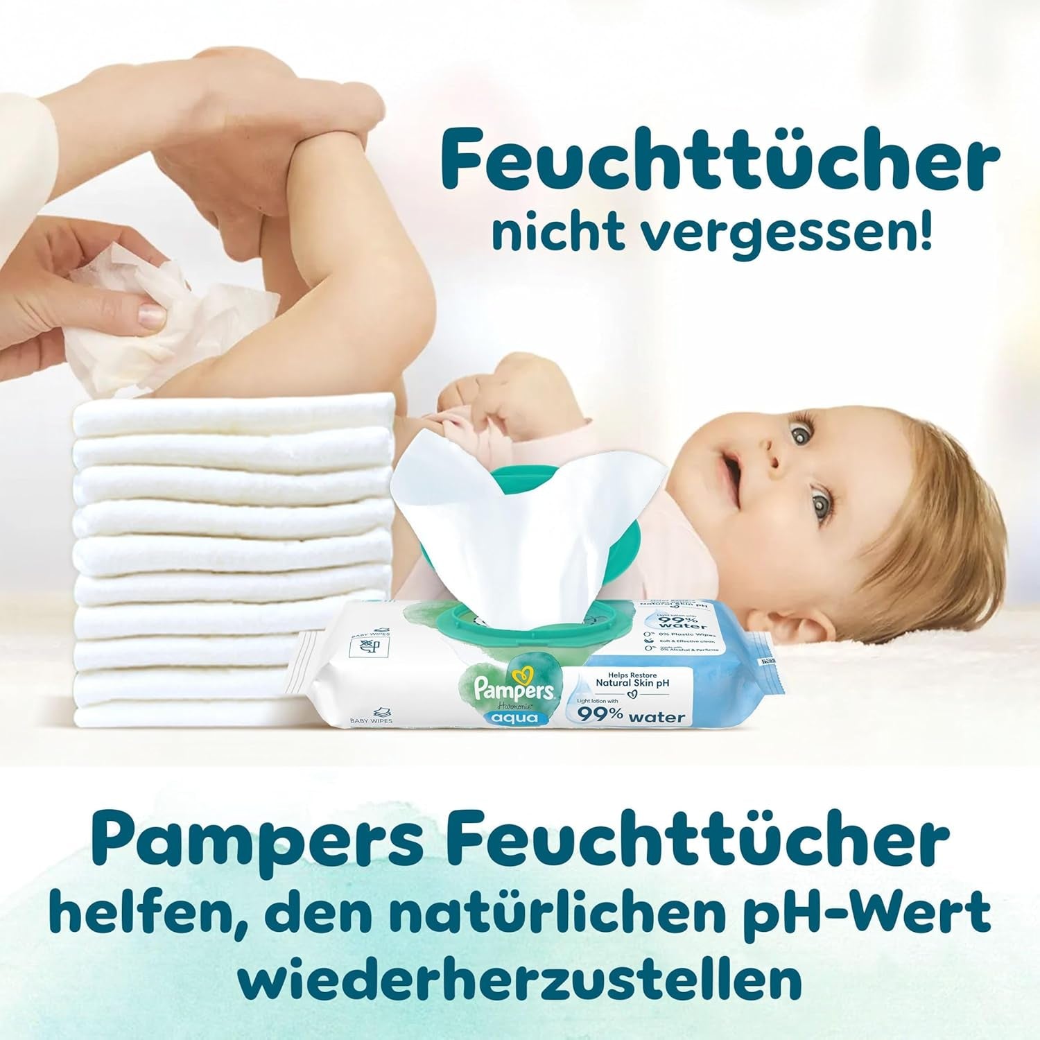 Couches Pampers Harmony taille 1, 180 couches, 2kg-5kg, protection douce de la peau avec protection 100% Pampers