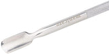 Poussoir à cuticules et nettoyeur d'ongles, outil professionnel de manucure/pédicure, double tête en acier inoxydable, parfait pour les cuticules envahies, nettoie sous/autour des ongles, enlève le vernis à ongles