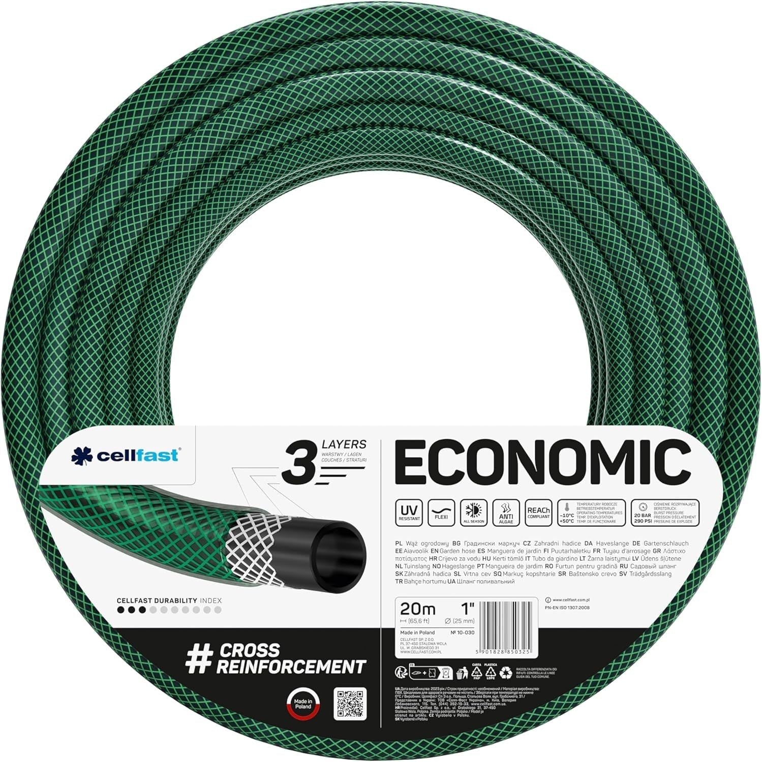 Tuyau d'arrosage Cellfast ÉCONOMIQUE 20m, 5/8", 10-010