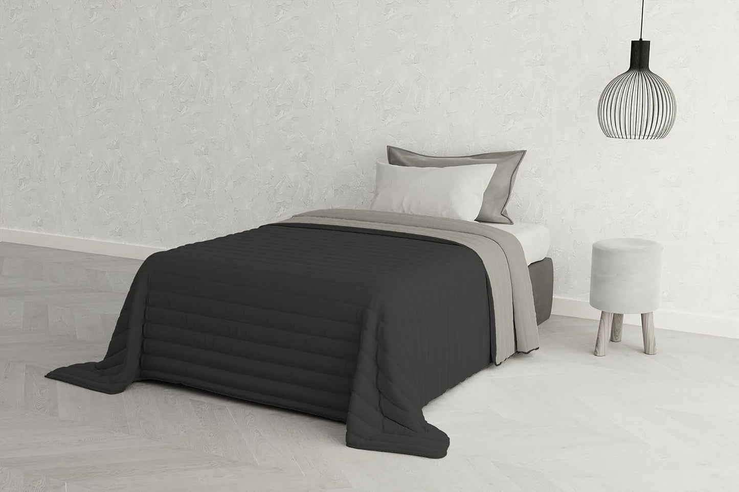 Linge de lit italien Estivo lit simple, linge, Aqua, 170 X 270 Cm Couettes et couettes Naty Shop gris 170 X 270 Cm