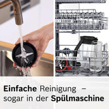 Bosch Batteur sur socle Vitapower Serie 4 MMB6174SN, Version Verbesserte, Hochwertige Edelstahl-Klingen, 1,5L Glasbehälter, 0,6L To-Go-Flasche, Spülmaschinenfeste Teile, 30 000 U/Min, 1200 W, Silver Kitchen Naty Shop
