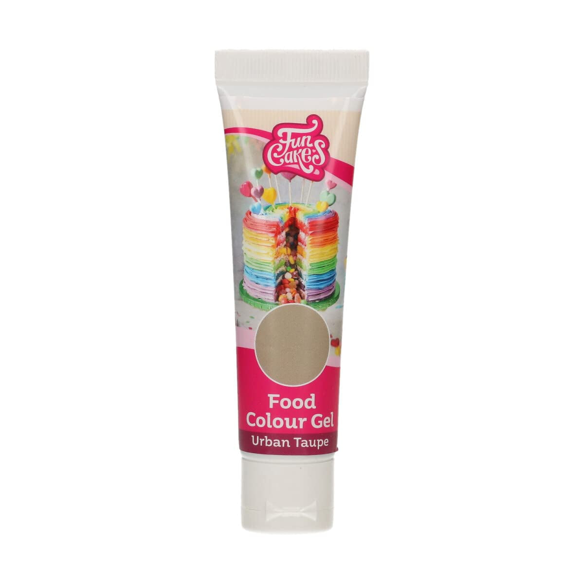 Colorant alimentaire Funcakes Gel Urban Taupe : Colorant alimentaire très concentré pour pâtes, crèmes, fondants, pâte d'amande et pâtisseries. Dosage facile. Une seule goutte pour créer des couleurs vibrantes. Halal. 30g.