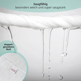 MAKIAN Carrés de Mousseline, Paquet de 10, 80x80cm, Certifié Oeko-TEX® Standard 100, 10 Chiffons Premium - Carrés de Tissu Double Tissé / Carrés de Mousseline, Résistant à l'ébullition - Blanc