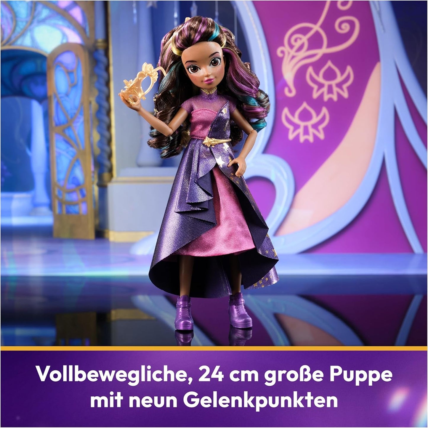 Unicorn Academy Deluxe Masked Ball Sophia - poupée de 24 cm de la populaire série Netflix avec 2 tenues, habillage classique et jeu de rôle, à partir de 4 ans Naty Shop Dolls
