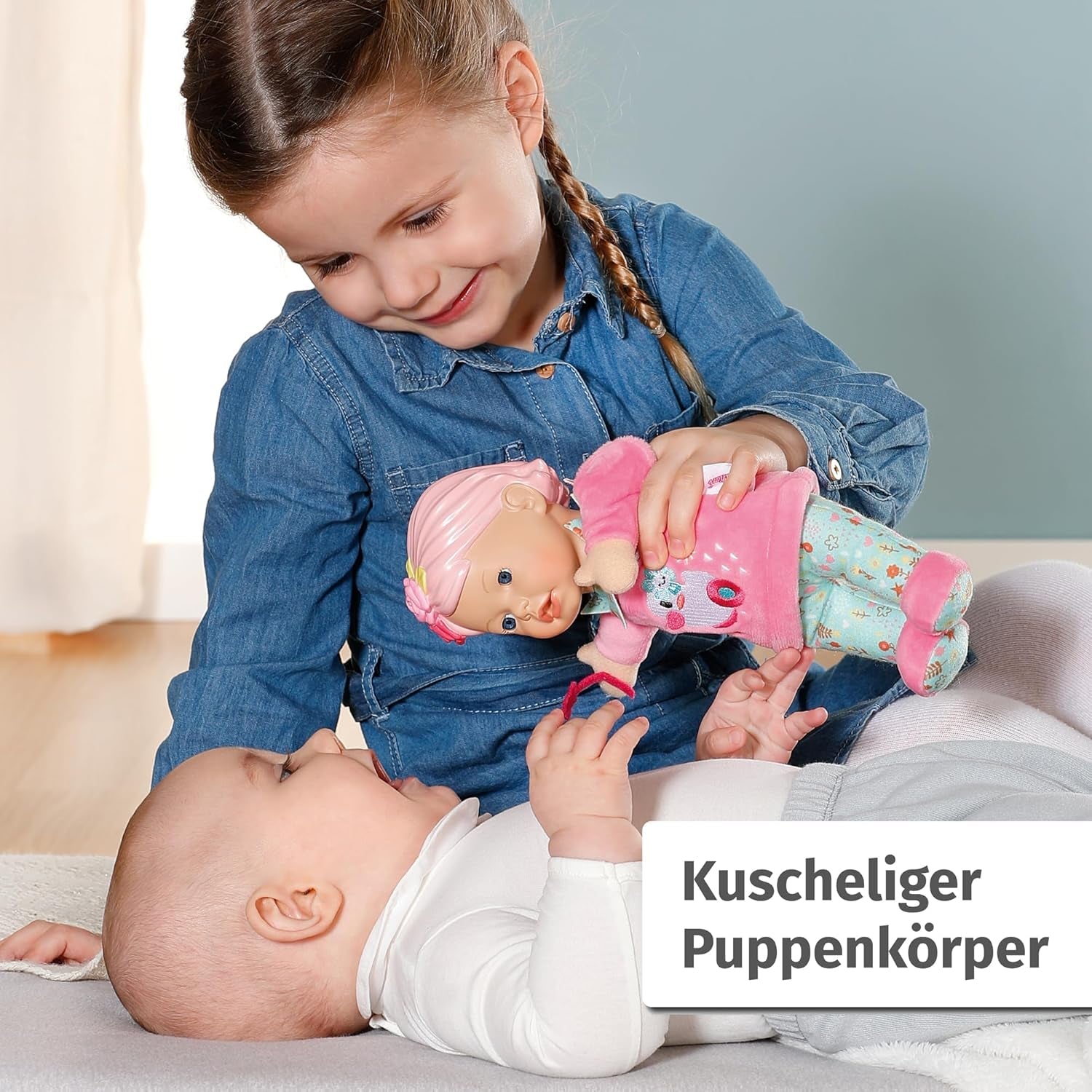 BABY born for babies Fee Poupée au corps souple avec poches pour les doigts dans les bras Marionnette à main de 26 cm de haut 834695 Zapf Creation