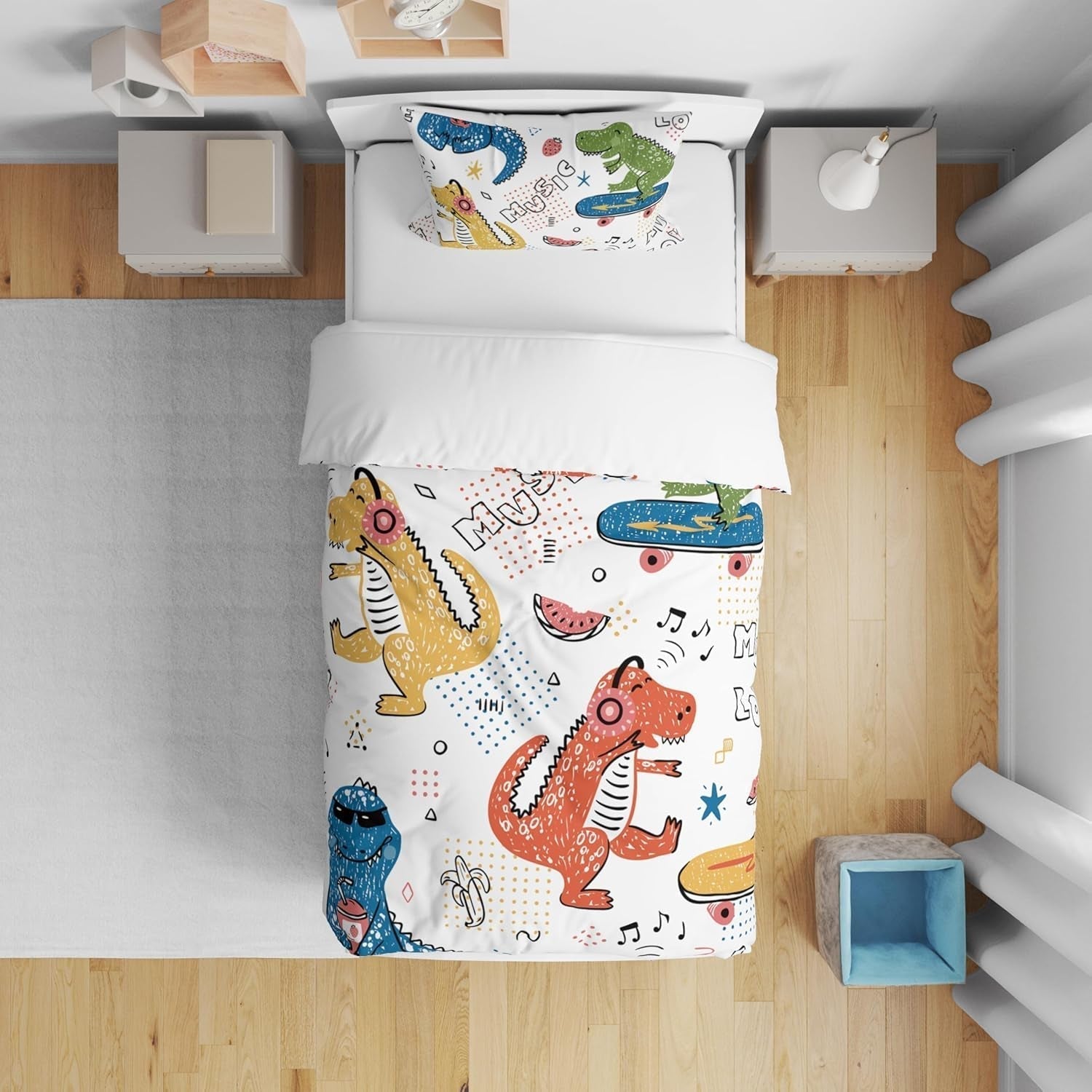Linge de lit enfant garçon divers modèles avec fermeture éclair, microfibre polyester Linge de lit - enfant Naty Shop