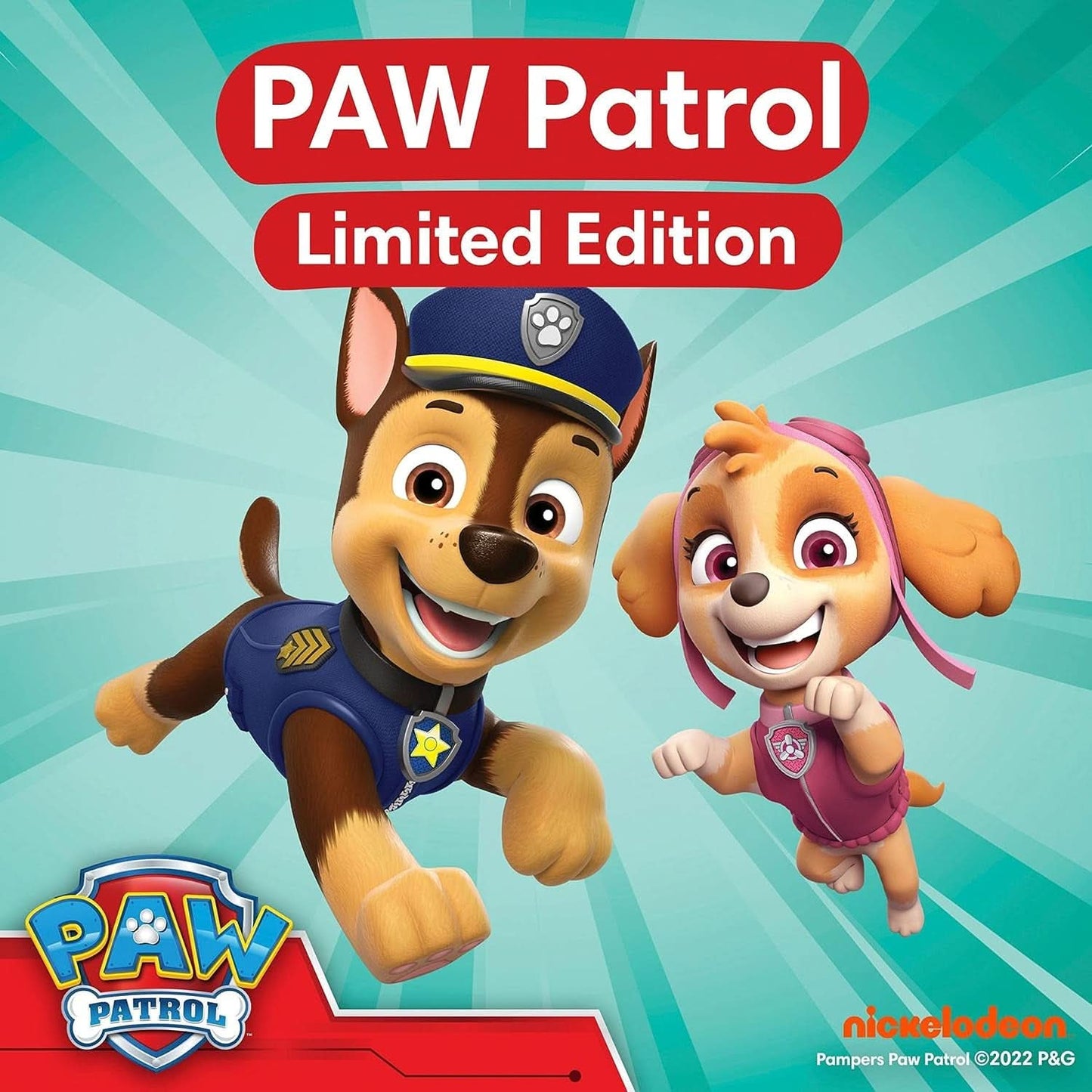 Couches Pampers Paw Patrol Pants taille 5 (12-17Kg) Baby-Dry, Junior avec poche Stop and Protect, BOITE MENSUEL, 160 couches Naty Shop