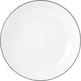 Service de table Seltmann Weiden 001.737148 Lido - 6 assiettes plates + 6 assiettes de fond - 12 pièces - Black Line