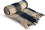 Jeté Frisco, Coton recyclé, Traditionnel, Plaid, Pour chaise, canapé, canapé, jeté, couverture, Anthracite, 127 X 152 Cm Lits et Couettes Emma Barclay Bleu Marine 50X60" (127X152Cm)