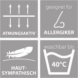 Ensemble d'oreillers Traumnacht Green Basic composé de deux oreillers 80 X 80 Cm, certifiés Oeko-Tex, produits selon la norme de qualité allemande Oreillers standard Naty Shop