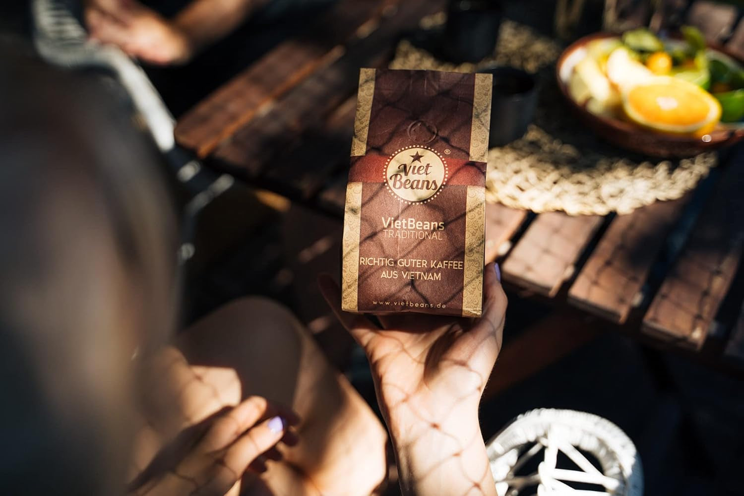 VietBeans Traditional – Ganze Kaffeebohnen – Traditionelle Trommelröstung - Hochwertiger vietnamesischer Kaffee – Geeignet für Fullyautomaten - 250g