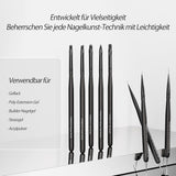 Nagel Pinsel 8 pièces Pinsel pour Gel Vernis, Nageldesign Gel Pinsel Dotting Painting Line Pen pour Nagelack Gel Acryl Nagel Pinsel Nailart Kit Acryl Pinsel Fineliner Nägel Selber Machen