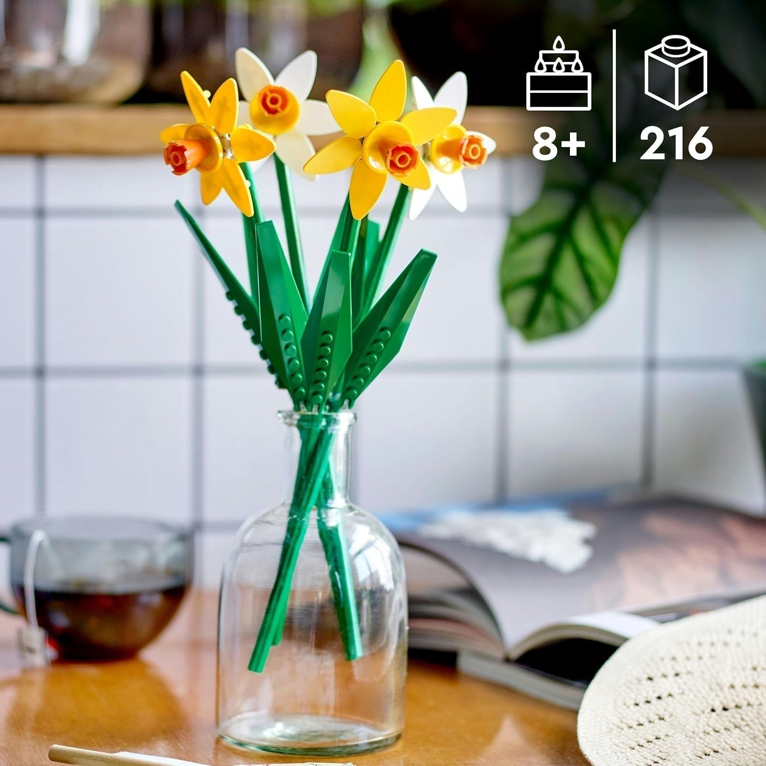 Jonquilles LEGO Botanicals - Cadeaux de Pâques pour filles et garçons - Fleurs artificielles pour enfants - Bouquet de fleurs comme décoration de chambre ou de bureau - Cadeau pour femme - 40747 Jeux de construction Besuche den LEGO-Store