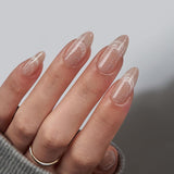 Btartbox Faux Ongles Carrés Courts Baby Boomer Colle Sur Blanc Dégradé Rose Faux Ongles Ongles Artificiels Courts avec Colle À Ongles 30 Pièces Faux Ongles Carrés