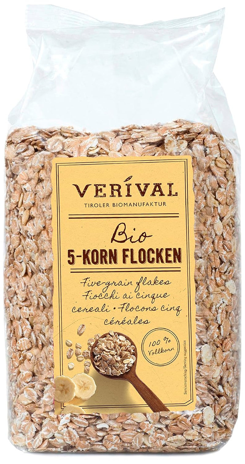 Verival 5-Korn Flocken - Bio, Pack 6Er (6 X 500 G) Céréales Naty Shop Titre par défaut
