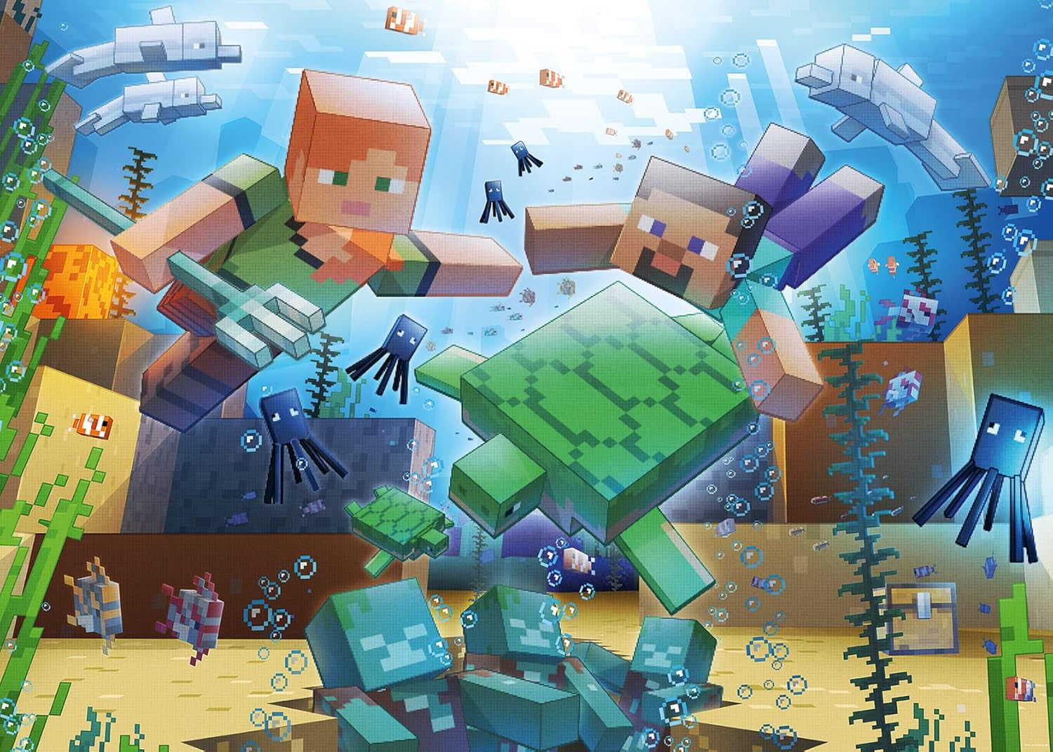 Ravensburger Puzzle 12000421 – Mosaïque Minecraft – Puzzle Minecraft 1000 pièces pour adultes et enfants à partir de 14 ans Naty Shop Old Design