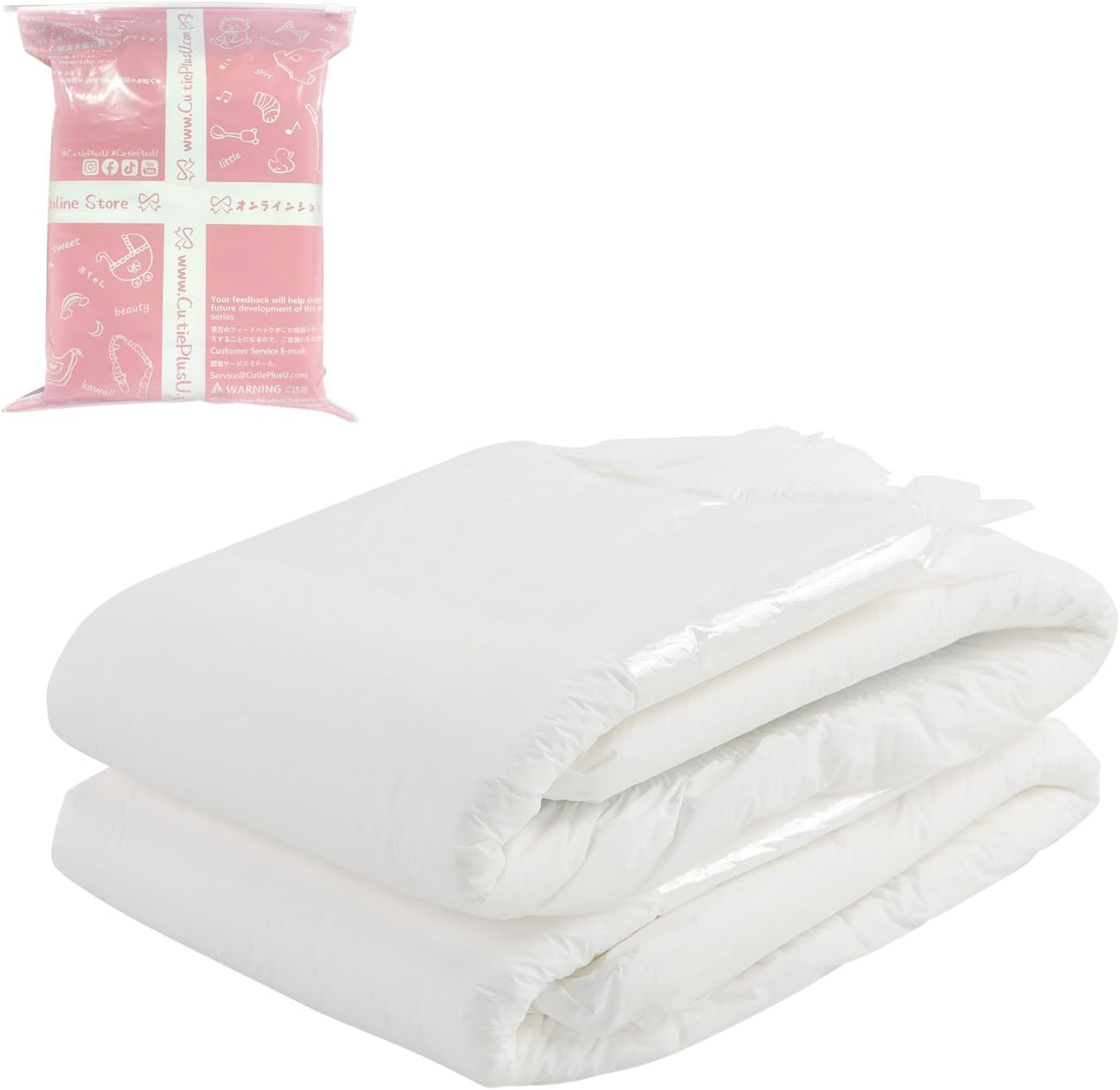 CutiePlusU Couches pour adultes, surface sèche, absorption maximale pendant la nuit, couches jetables pour incontinence – bleu, rose, blanc, lot de 3 (moyen 71-96 cm)