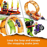 LEGO 60339 City Stuntz Ensemble de double boucle pour le spectacle de cascades, Incl. rampe, camion monstre, 2X moto et 7 figurines, jouet pour enfants à partir de 7 ans Jeux de construction Besuche den LEGO-Store