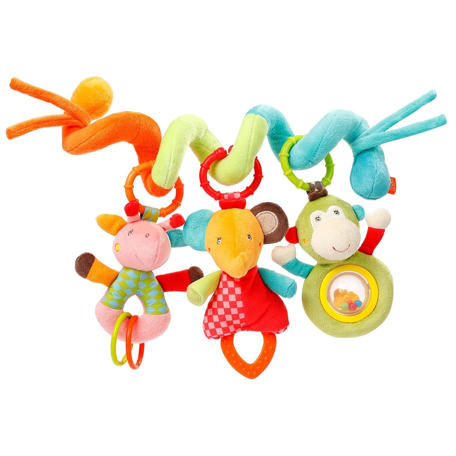 Fehn Activity Spiral Sleeping Forest - jouet pour poussette à toucher et à tenir - jouet pour bébé pour lit, parc, landau et siège auto - jouet d'activité motrice pour bébés et jeunes enfants à partir de 0 mois Baby Toys Naty Shop Safari