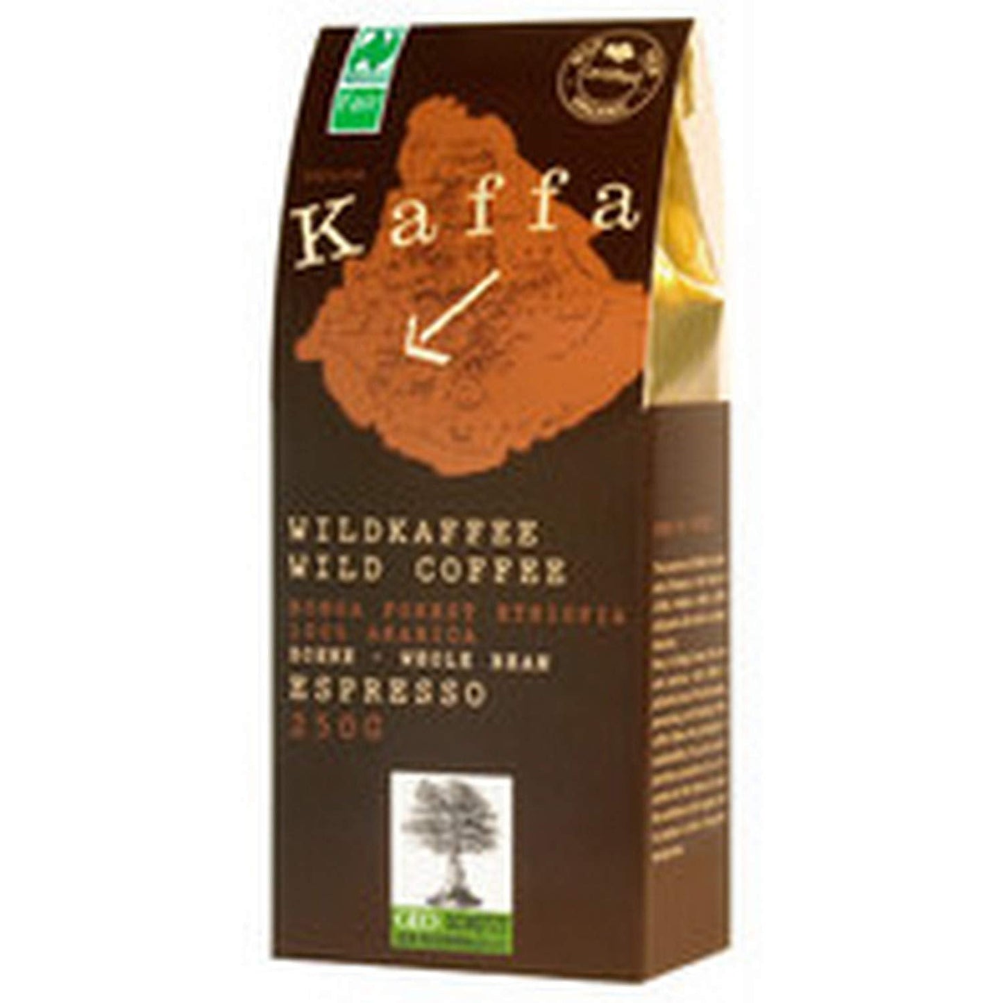 Espresso "Kaffa", café sauvage entier en grains (250 g) - Bio