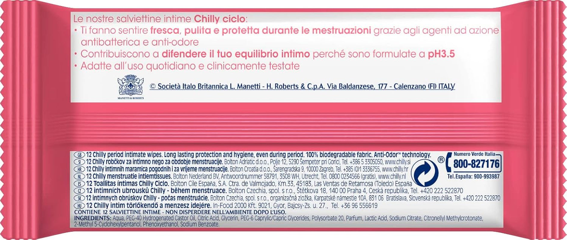 Lingettes nettoyantes Cycle, lingettes hygiéniques Intima, 100% biodégradables, idéales pour la maison en extérieur, PH 3,5, testées cliniquement, 12 pièces