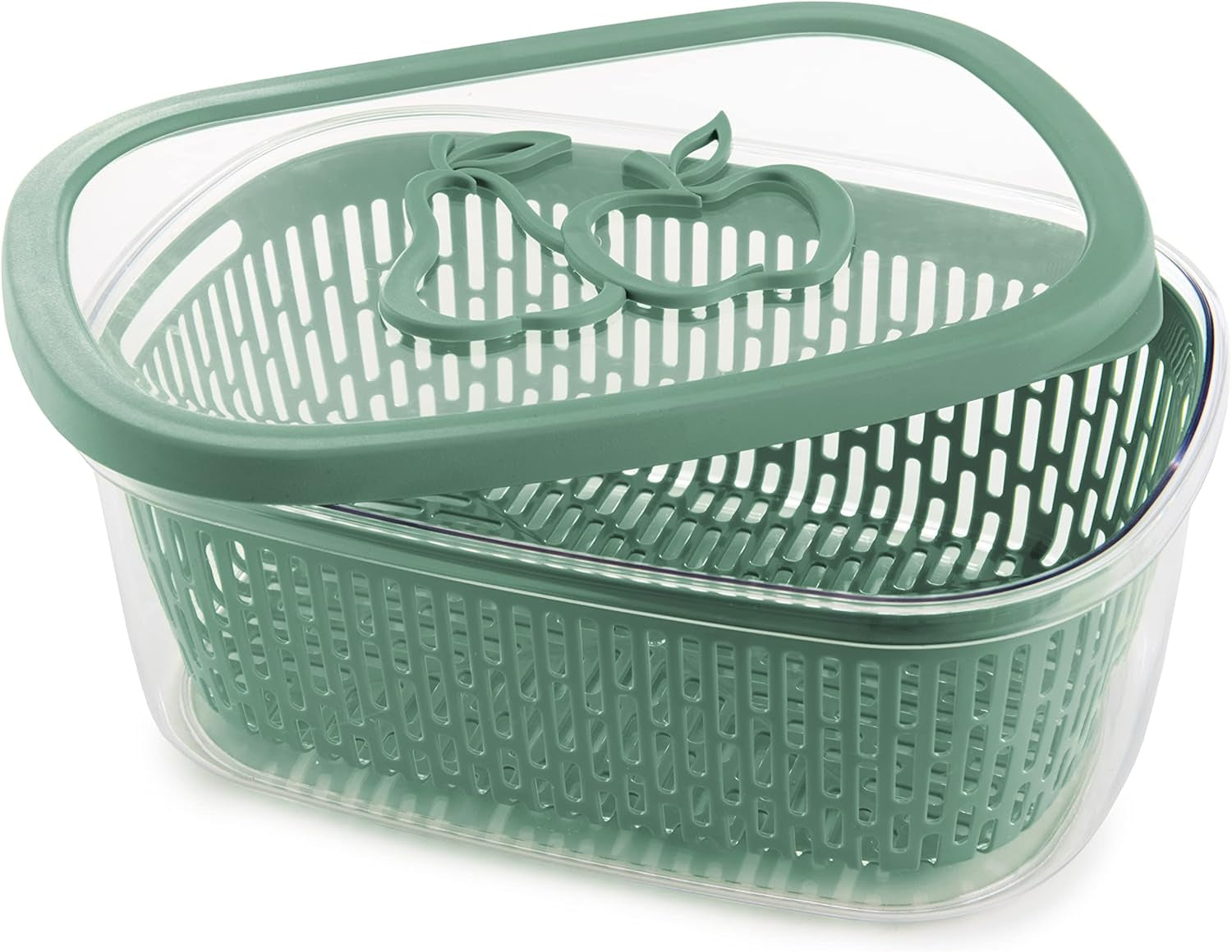Scie pour conserver l'arôme des fruits, plastique, verte, 4 LT - rectangulaire Boîtes de conservation alimentaire Naty Shop Green 4 Lt - Rectangulaire