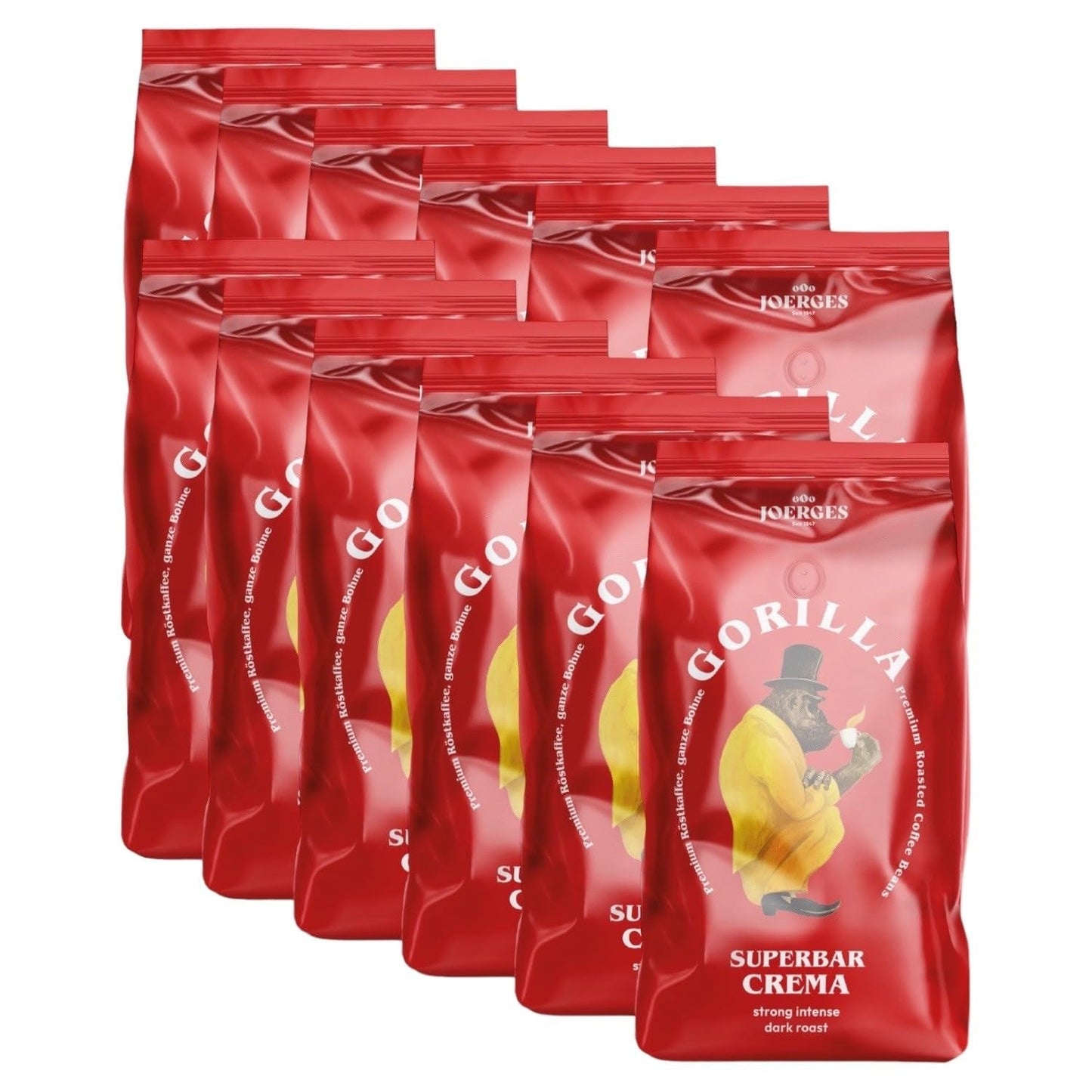 Gorilla Espresso Super Bar Cream 12 x 1kg, grains de café