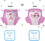 CutiePlusU Couches pour adultes, 10 pièces, culottes jetables pour incontinence avec drap pour femmes et hommes, absorption maximale pendant la nuit – Petite princesse (grande taille 94-119 cm)