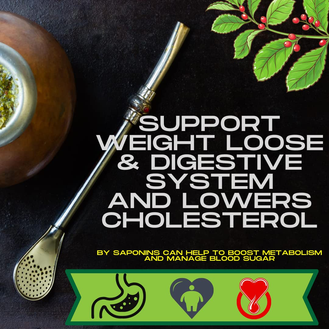 Thé Yerba Mate avec Ashwagandha 500G - Thé Mate brésilien avec Ashwagandha et herbes médicinales - Sans additifs artificiels, arôme naturel | Thé vert maté en vrac 0,5 kg aux plantes médicinales