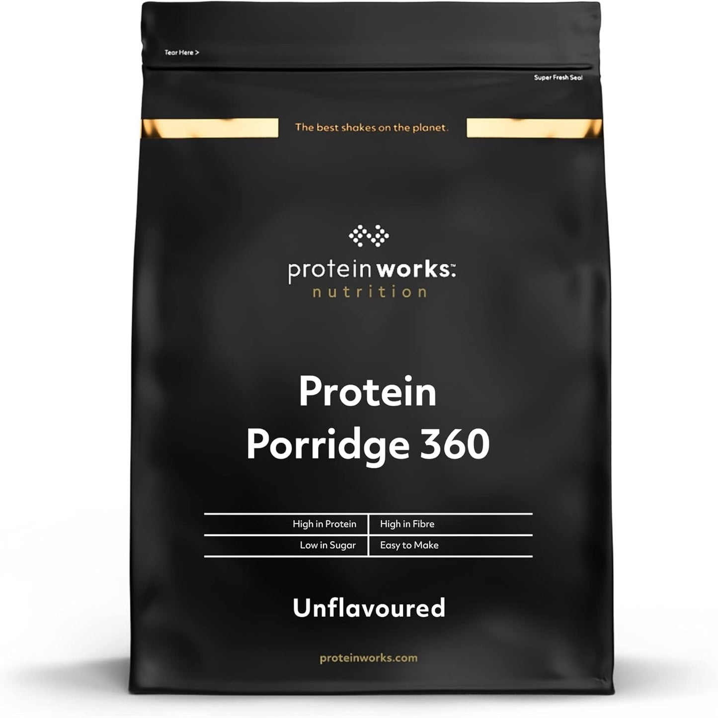 Protein Works - Porridge protéiné 360 ​​| Mythe Vitamines et minéraux supplémentaires | Proteinreiches Frühstück | Kalorienarme Haferflocken | 13 portions | Naturel | 1Kg Céréales Naty Shop Titre par Défaut