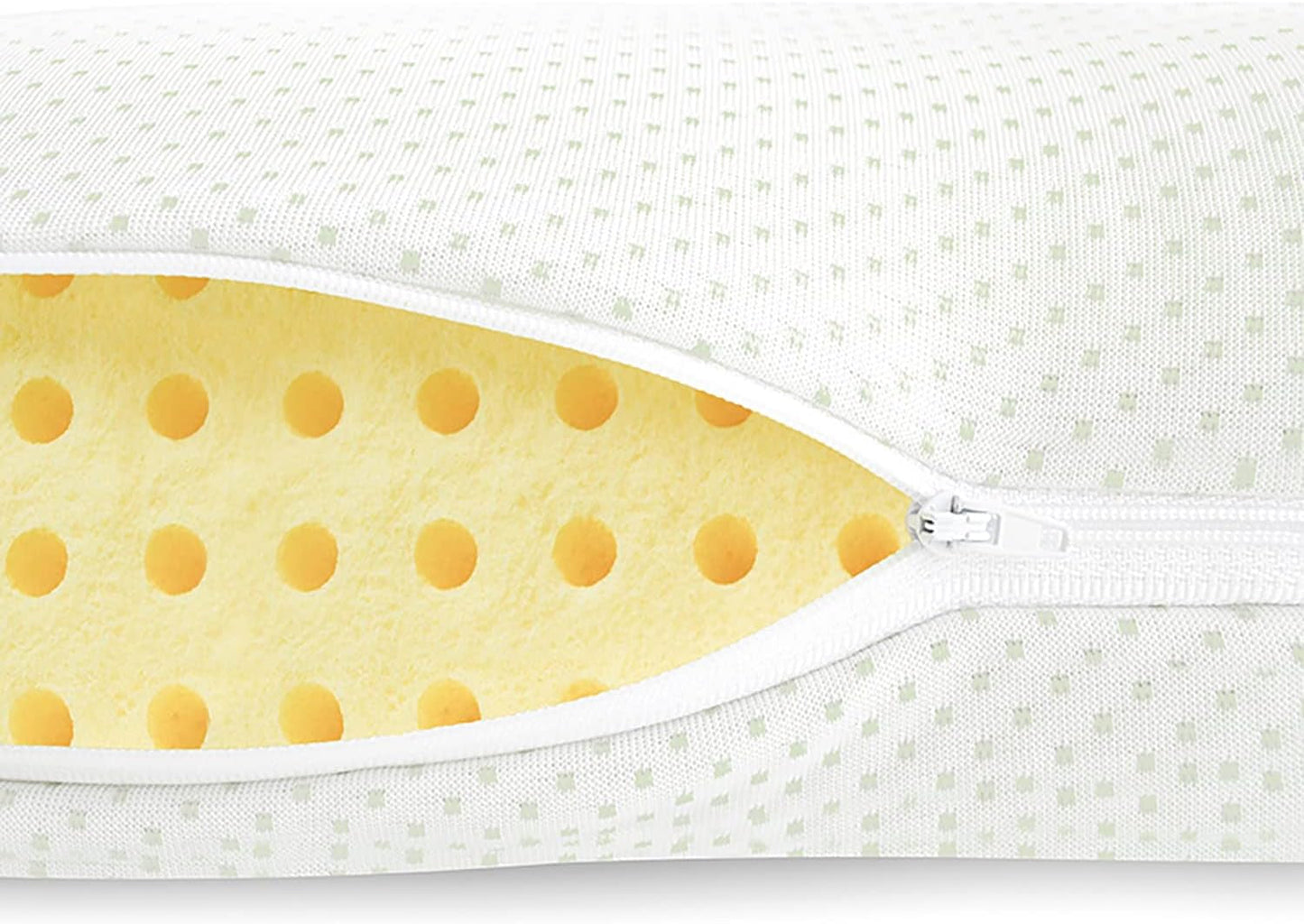 Oreiller ergonomique Mister Sandman 40 x 80, oreiller cervical avec taie d'oreiller à l'aloe vera, oreiller visco parfait pour les dormeurs sur le ventre, sur le dos et sur le côté, oreiller en mousse à mémoire de forme, oreillers orthopédiques cervicaux Naty Shop