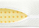 Oreiller ergonomique Mister Sandman 40 x 80, oreiller cervical avec taie d'oreiller à l'aloe vera, oreiller visco parfait pour les dormeurs sur le ventre, sur le dos et sur le côté, oreiller en mousse à mémoire de forme, oreillers orthopédiques cervicaux Naty Shop