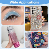 Harz Strasssteine ​​​​4200Pcs Strass Kristalle 1Mm-5Mm Gemischte Kinder Bastelsachen Kit Mit Strass Mit Picking Pinzette et Stift For DIY Nägel Kleidung Kunsthandwerk Gemischt Becher Party (A)